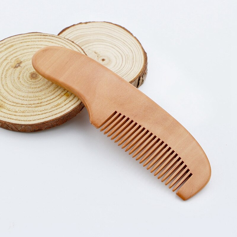 Ensemble de brosses en bois pour bébé, en laine naturelle, peigne pour -né, masseur de tête pour -né, 2 pièces/ensemble