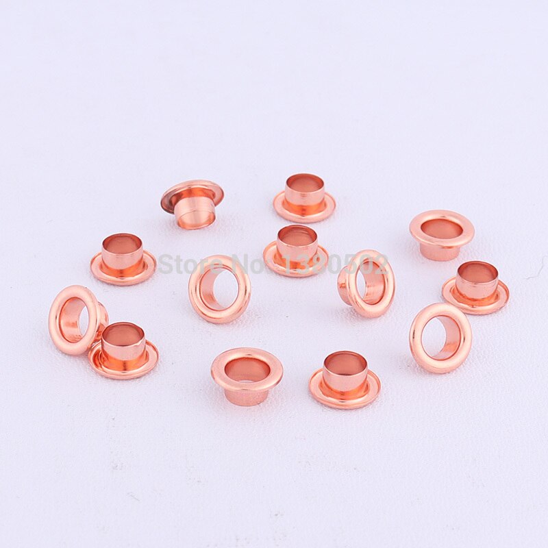 100 stk/parti øjer rund beklædningsgenstand med skive indvendig diameter 4/5/6/8/11/14mm rosa guld beklædningsgenstande gør-det-selv tilbehør til tøj