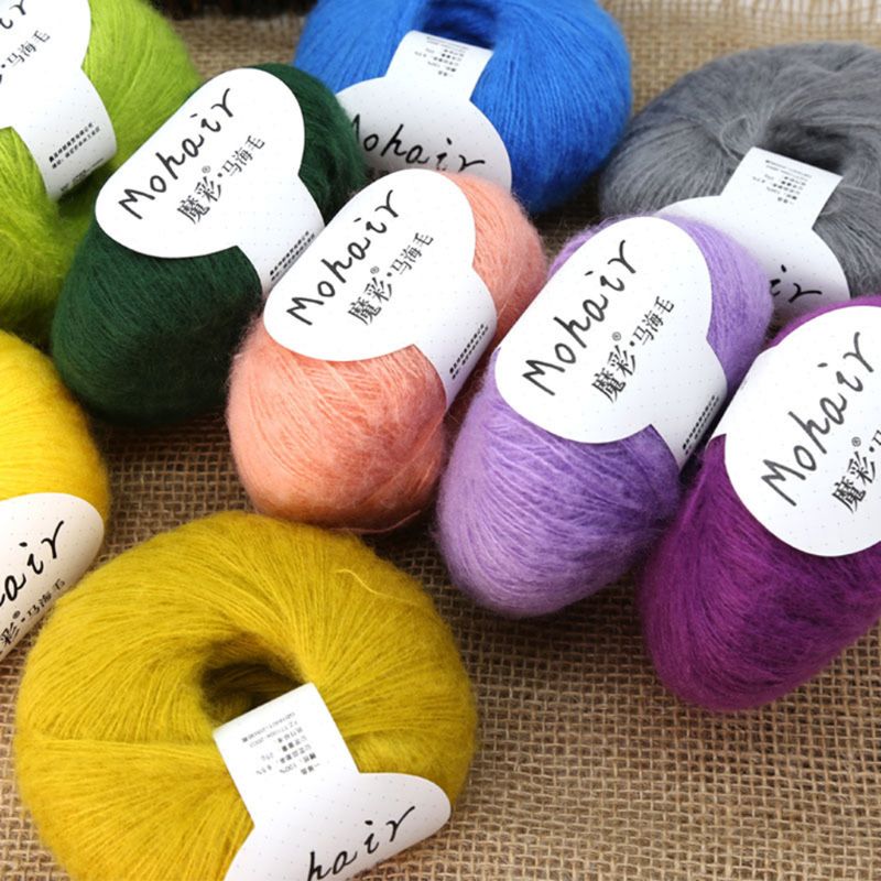 5 rouleaux 125g doux mince Angola Mohair fil Fine bébé laine à la main tricot Crochet bricolage pull écharpe chaussettes
