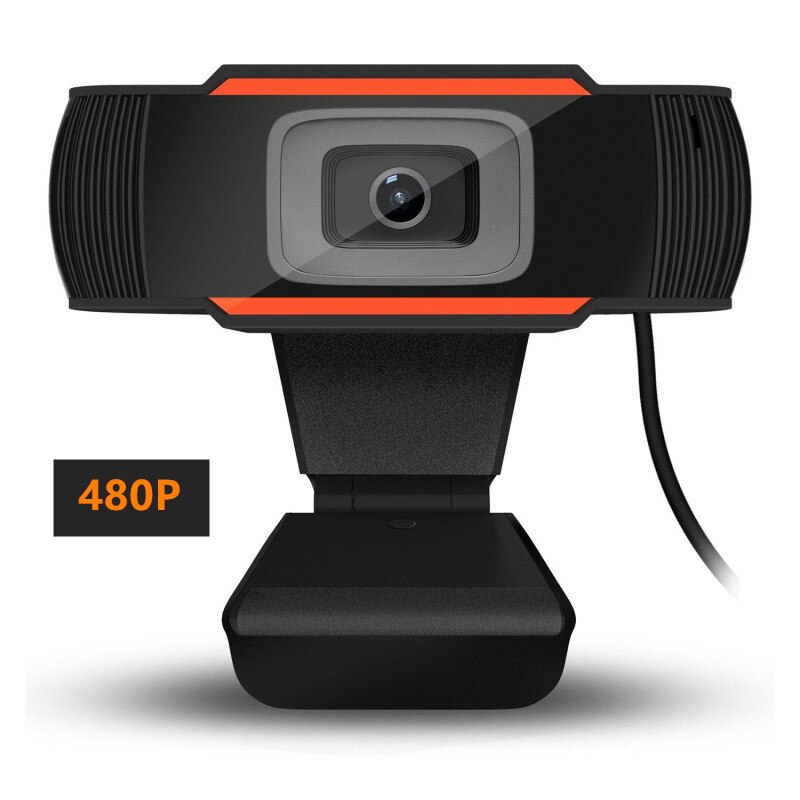 1080P 720p 480p HD Webcam with Mic Rotatable PC Desktop Web Camera Cam Mini Computer WebCamera Cam Video Recording Work: 480P