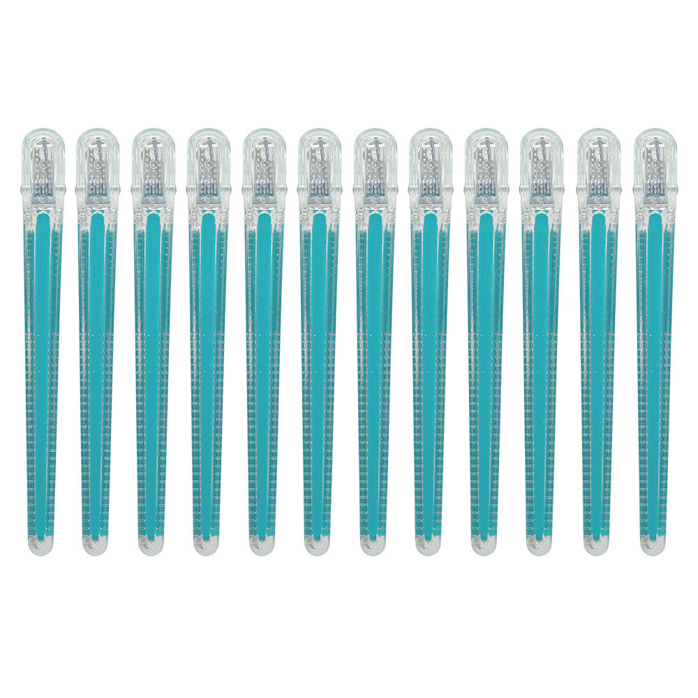 12 stks Barbershop Haarspeld Kappers Haar Clip Kapper Kapsel Alligator Clips Professionele Schoonheidssalon Benodigdheden: Licht Groen