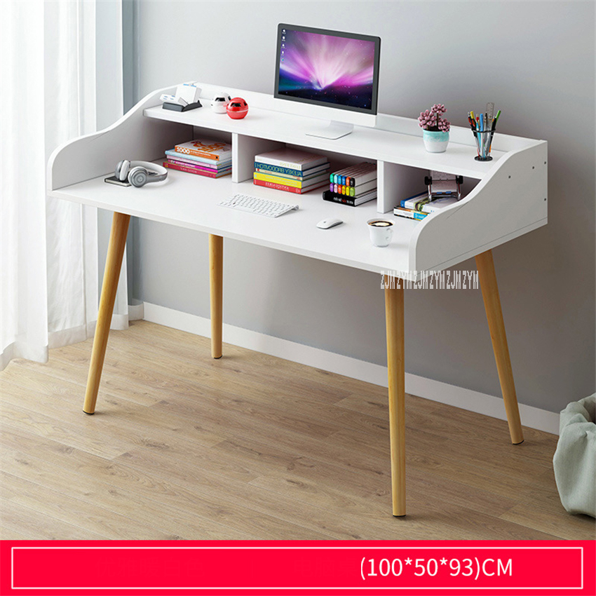 B2658 100cm Double Layer Student Writing Laptop Desk Economic And Wood Simple Office Desk Bedroom Modern Computer Desk