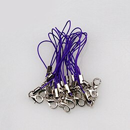 Kreeft knop mobiele telefoon sleutel opknoping touw klei pop DIY accessoires: purple 10 pcs