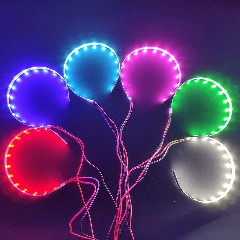 Dæmon øje led lys djævel øjne til 3 2.5 tommer bil hoved lys projektor linse motorcykel hid xenon hella  q5 wst 360 grad smd