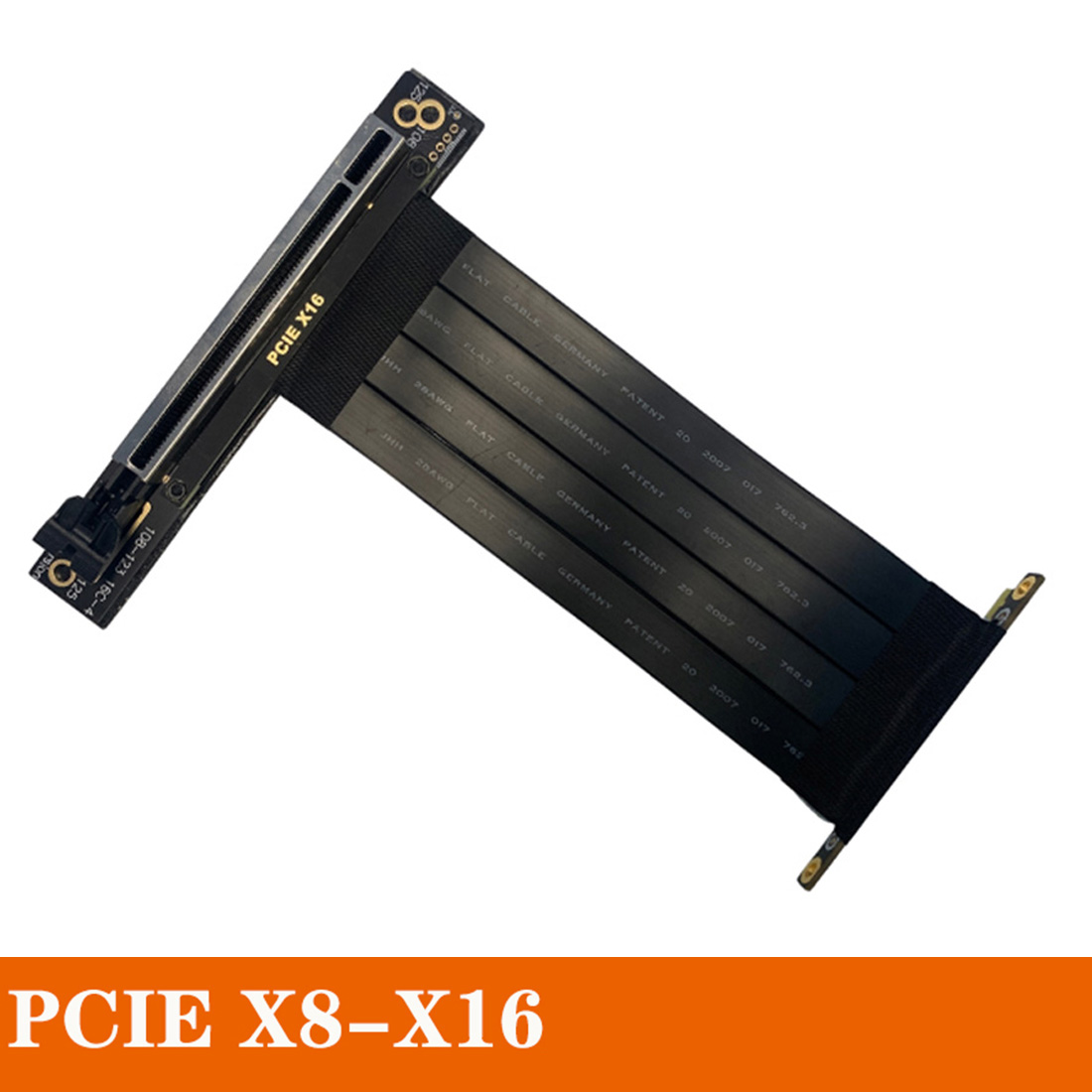 Cable de extensión de tarjeta gráfica PCIe 3,0, 4X, 8X, 16X, GPU, 90 grados, PCI Express X16, adaptador de tarjeta elevadora, Cable Flexible Pci-e: Rojo / 0,8 m