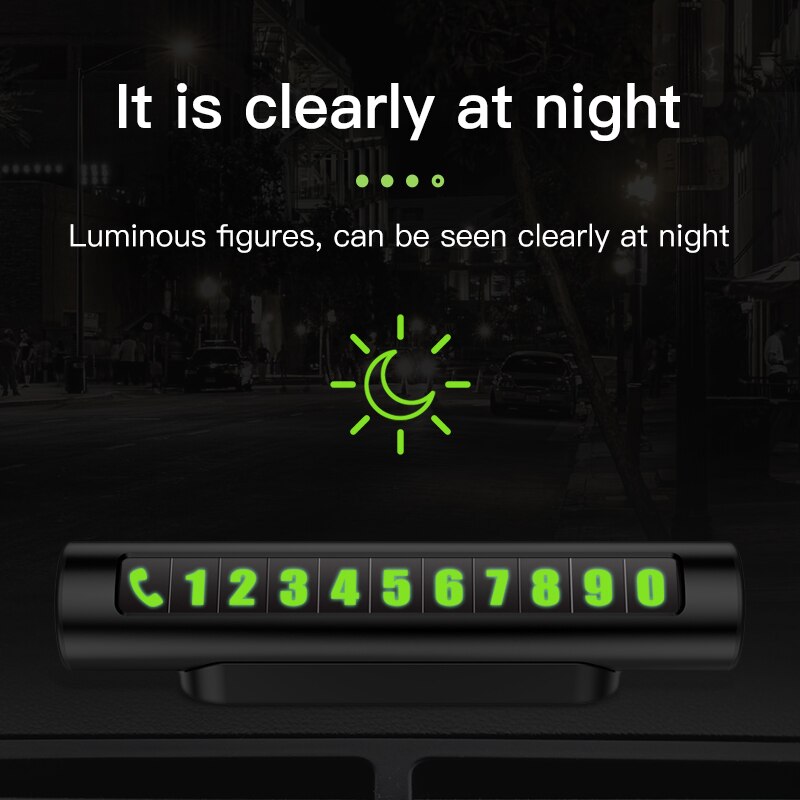 Kuulaa Auto Tijdelijke Parkeerkaart Telefoon Nummer Houder Auto Park Mobiele Telefoon Nummer Plaat Auto Numbers Stickers