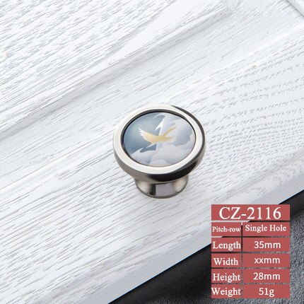 Sky blue/Ceramic Door Handles European Antique Furniture Handles Drawer Pulls Kitchen Cabinet Knobs and Handles: CZ-2116-0