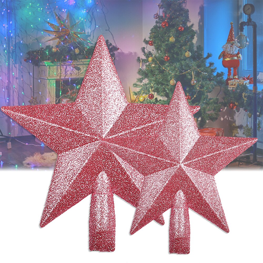 Arbre de noël haut étincelle étoile scintillant suspendus arbre de noël Toppers décoration de noël pour la maison pendentif de noël décor à la maison