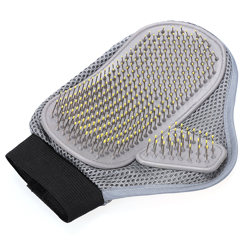 Guante de cepillo para mascotas, manopla de goma Flexible para masaje de perros y gatos, herramienta de limpieza para cachorros, peine de aguja