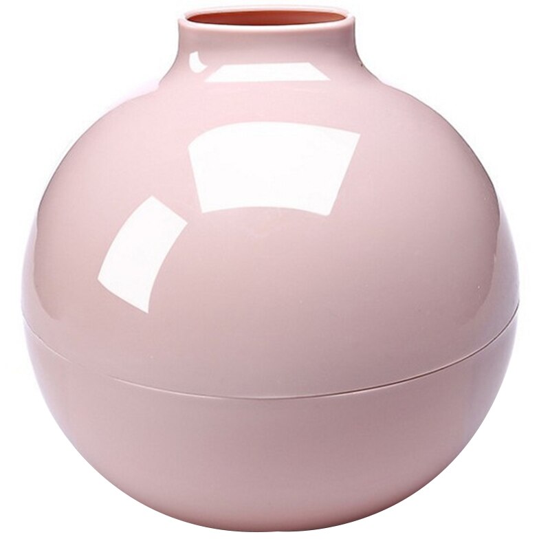 Einfarbig Kunststoff Gesichts Tissue Dispenser Box Abdeckung Runde Bad Serviette Organizer für Home Office WXV: nordic pink