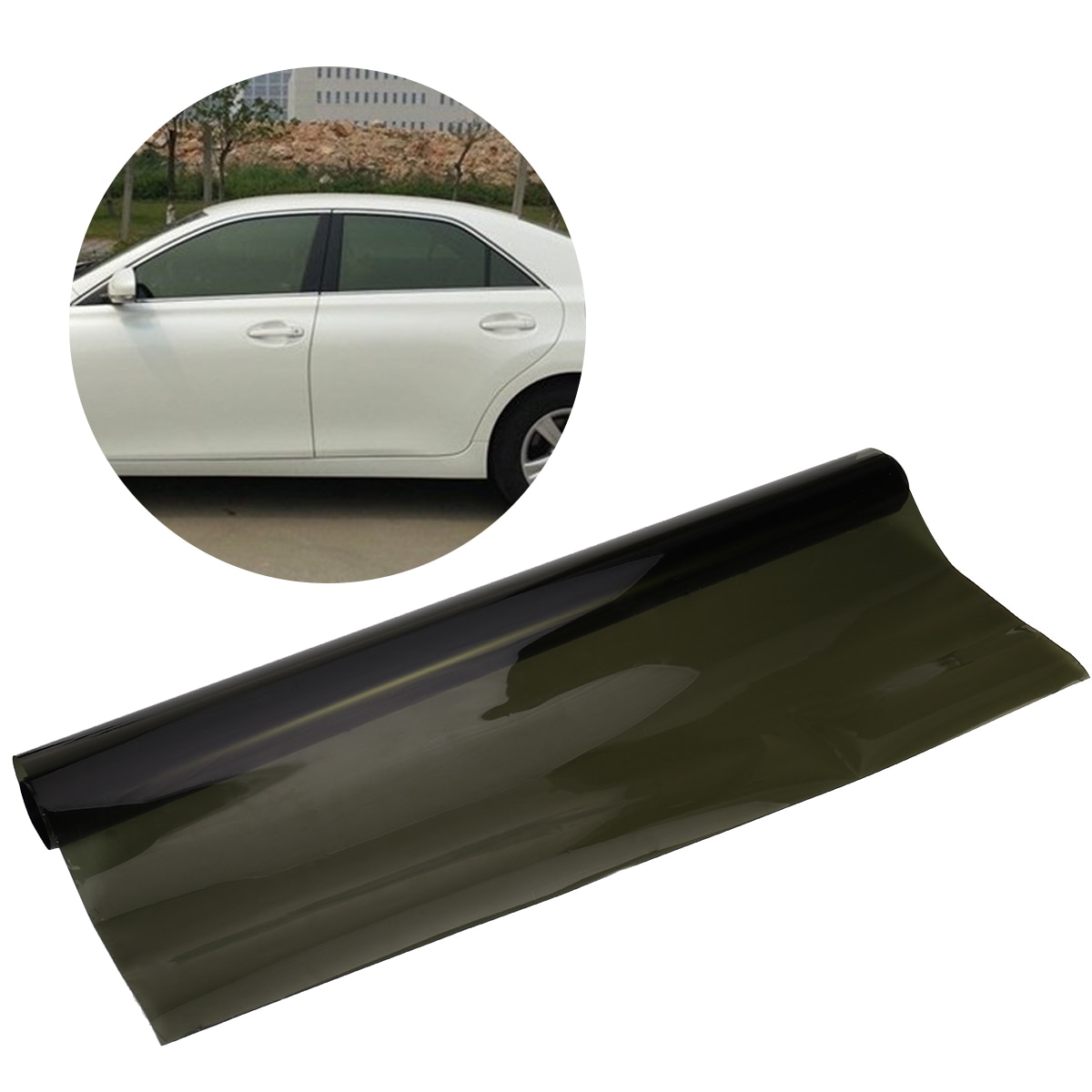 75 cm × 6 M Auto Van Venster Tint Film Universal Fit Voor Privacy & Zon Glare Warmte Reductie Verven glas Sticker Window Zonnescherm