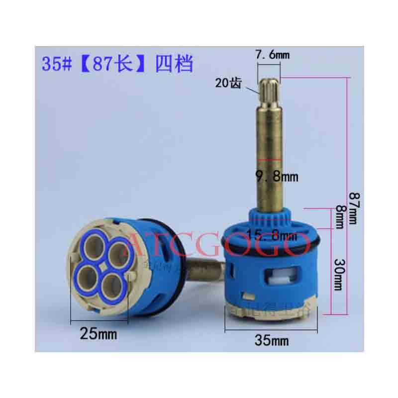 3-hole/4-hole faucet Cartridges Shower chamber valve fittings Three-speed four-speed shower tub mixing valve switch: 35 87 blue