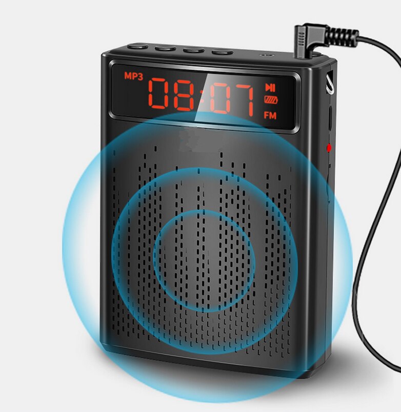 12W Amplificatore di Voce Portatile mini suono-amplificazione Riproduzione di Musica Cuffie con Microfono per il tour, Classe, incontri e all'aperto