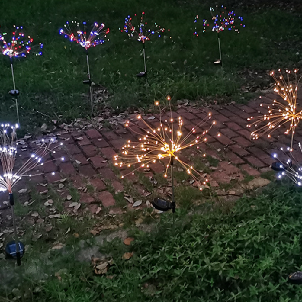 Christmas Year's Day Celebration Outdoor Solar Charging Waterproof Sky Star Colorful Lights Lawn Smart Smoke Lanterns