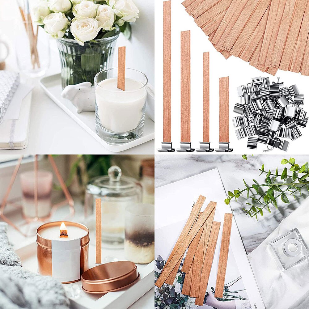 lontjes voor kaarsen kaars lont kaarsen maken kaarsen lont Hout Lont Kaars Wieken Met Base Houten Kaars Lont Set Core Voor Diy Kaars Maken Levert Handgemaakte Soja Parffin Wax lont