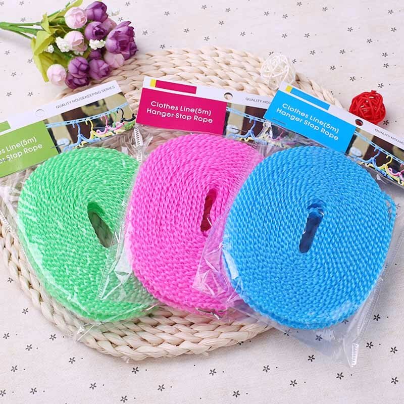 1pc Nylon Wäscheleine Tragbare draussen Reisen Geschäft Waschen Kleidung Linie 3m/5m Liefern Starke Wäscheleine Seil