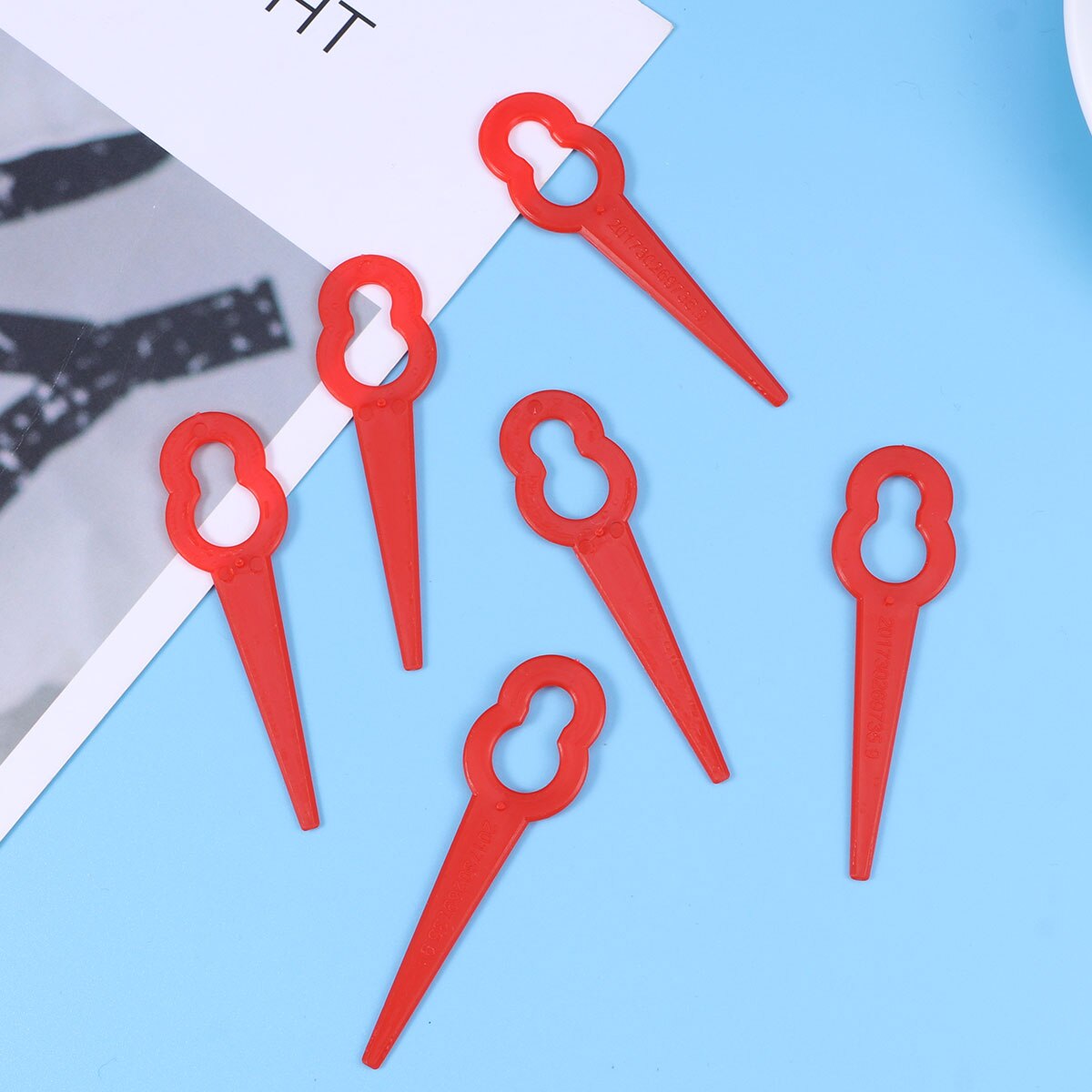 50pcs Sawing Plastic Grass Trimmer Blades Mower Replacement Trim Fast Switchblades Grass Trimmer Garden Supplies A20