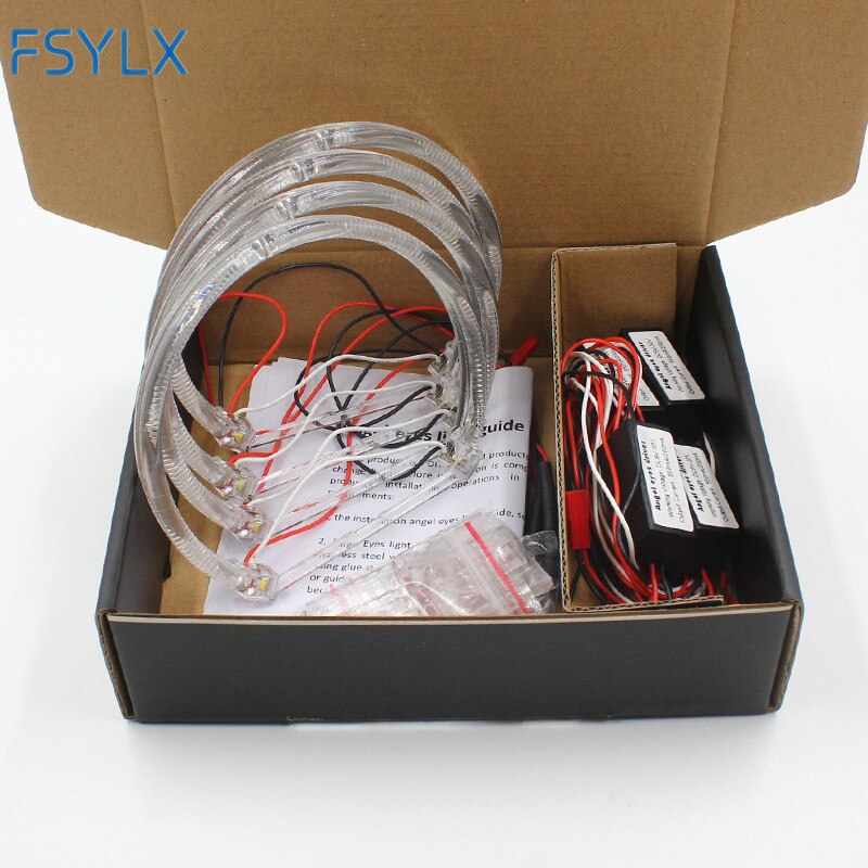 FSYLX LED Winkel Augen für BMW E46 Heiligenschein licht Fehler Freies SMD engel auge E36 E38 E39 E46 Projektor Weiß gelb verrotten blau Winkel Augen