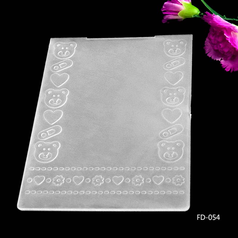 The Embossing Plate Scrapbook Circular DIY Paper Cutting Dies Scrapbooking Plastic Embossing Folder: FD-054