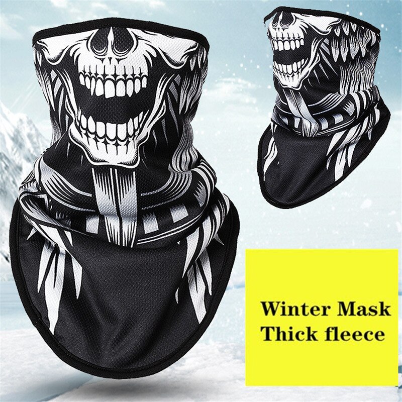 Winter Fleece Ski Scarf . Cycling Snowboard Equipment Bandana Headwear Mask Neck Triangle Thicken Warm Women Men Skull Bibs: NO.1