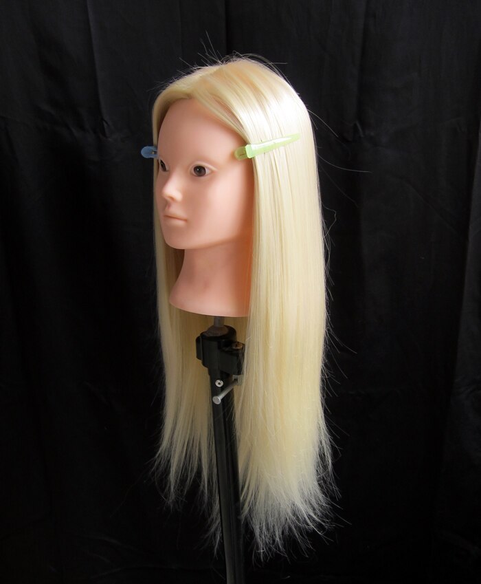Tête de mannequin pour coiffeur, 100% en fibre de haute température, pour la pratique du maquillage et des cheveux