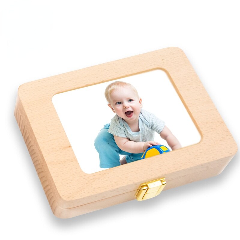 Caja de almacenamiento de madera para bebés, niños y niñas, cajas de recuerdo de dientes, organizador de de pelo Fetal, recuerdos para niños, accesorios infantiles