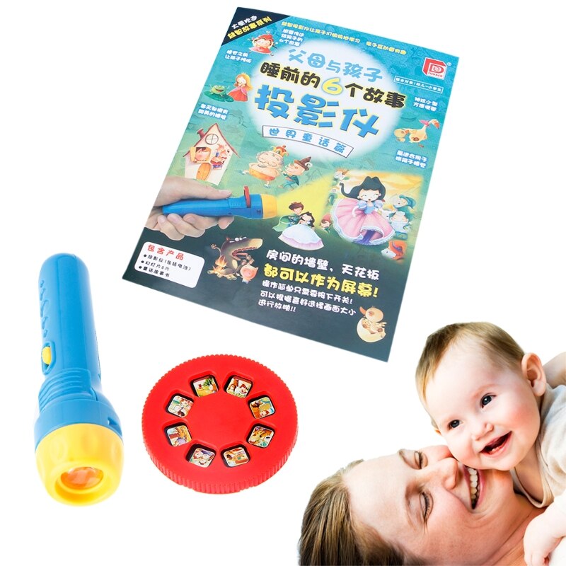 Sprookjes Slapen Verhaal Licht Projector Zaklamp Speelgoed Kids Educatief Speelgoed 77HD