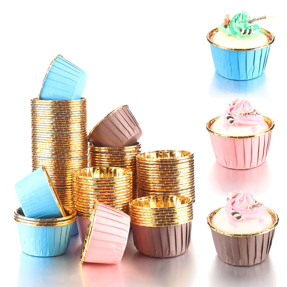 50 Stks/pak Muffin Cupcake Liner Cupcake Wrappers Bakken Cups Cake Lade Case Diy Gebak Gereedschap Huis & Keuken Benodigdheden