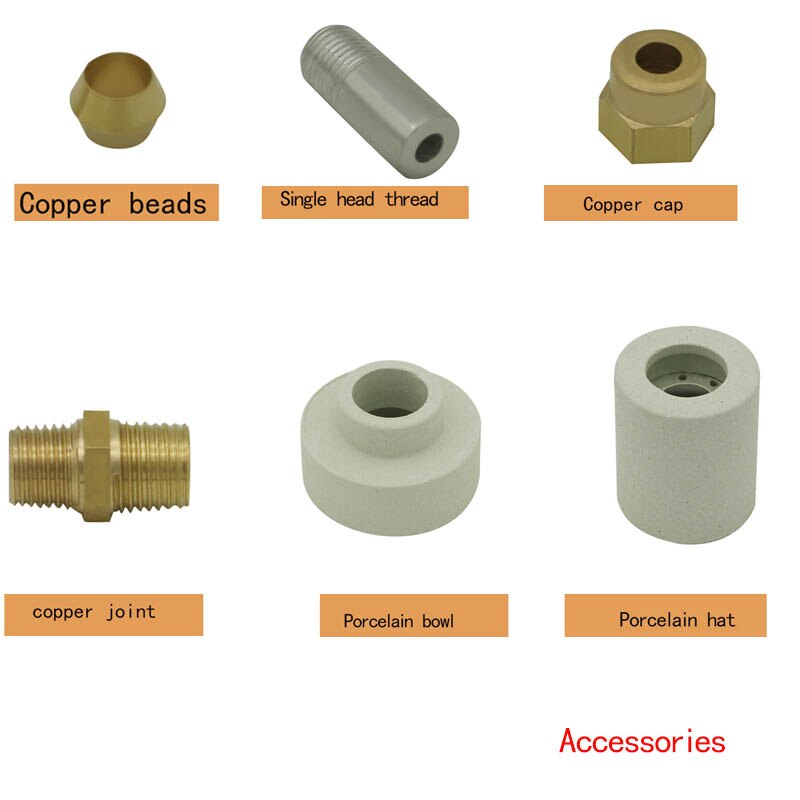 Venturi auto-amorçage brûleur four brûleur navette four naturel pistolet accessoires pistolet tête cuivre perle cuivre bouchon