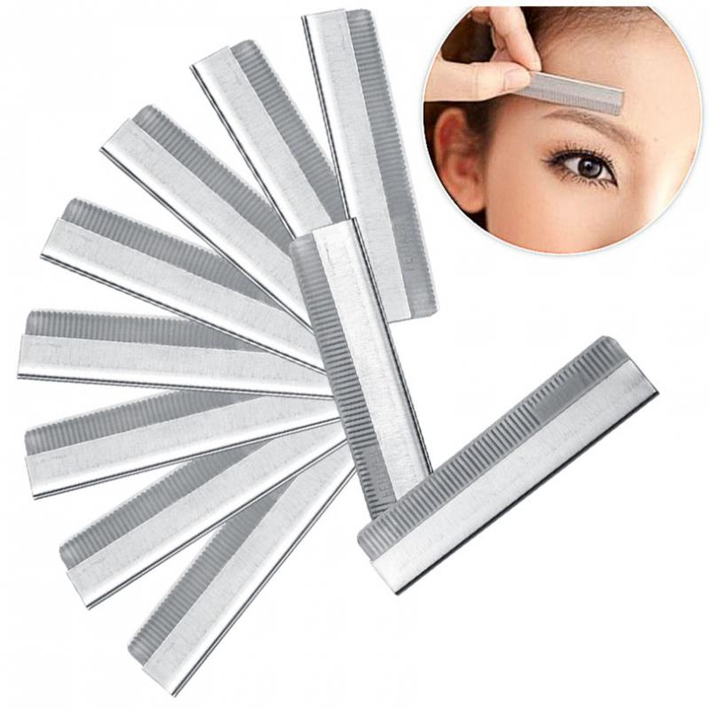 10Pcs/set Brand Eyebrow Razor Trimmer Blade Facial Knife Blade Hair Removers Shaper Tool Make Up Tools