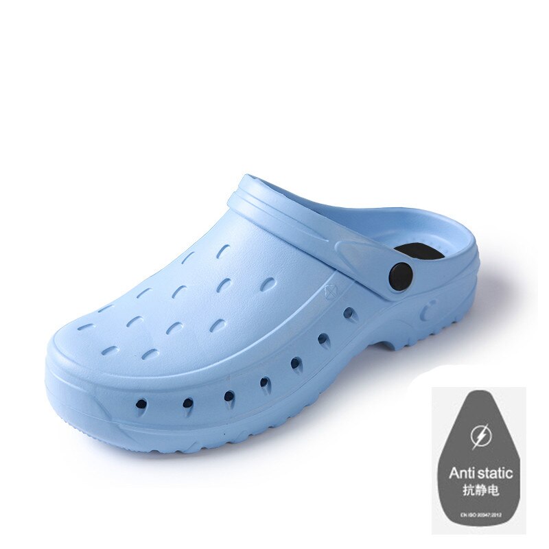 Médico zapatos Unisex Doctor de zapatos para quirófano Anti-estática clínica Dental obstruir laboratorio limpio habitación de trabajo protectora zapatillas: Azul / XL
