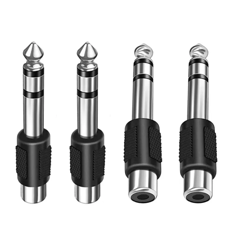 5pz 6.35mm/3.5mm Spina stereo/mono Maschio A RCA loto Femmina consonante Jack Adattatore del Connettore Cuffia Trasferimento Audio