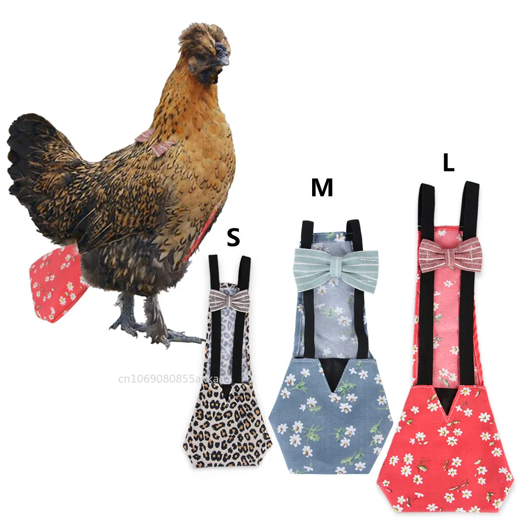 Fralda de frango à prova d'água, roupas para animais de estimação, pato, reutilizável, respirável, fantasia de aves, fraldas com decoração de laço para gansos, galinhas
