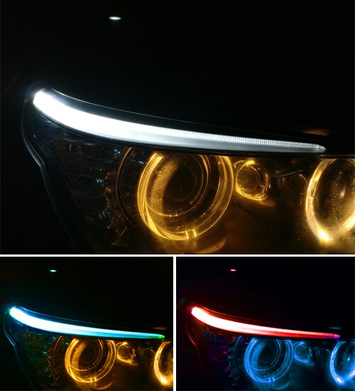 iJDM 9SMD LED Eyelid Eyebrow Modules For BMW E60 LCI 5 Series 528i 535i 550i M5,HID Matching Xenon White