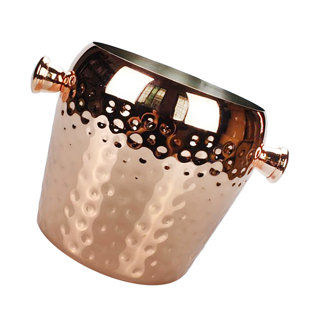 Isspand champagne vin drinks køler retro hamret fest bar xmas 1l vinkøler spand moscow muldyr krus barware