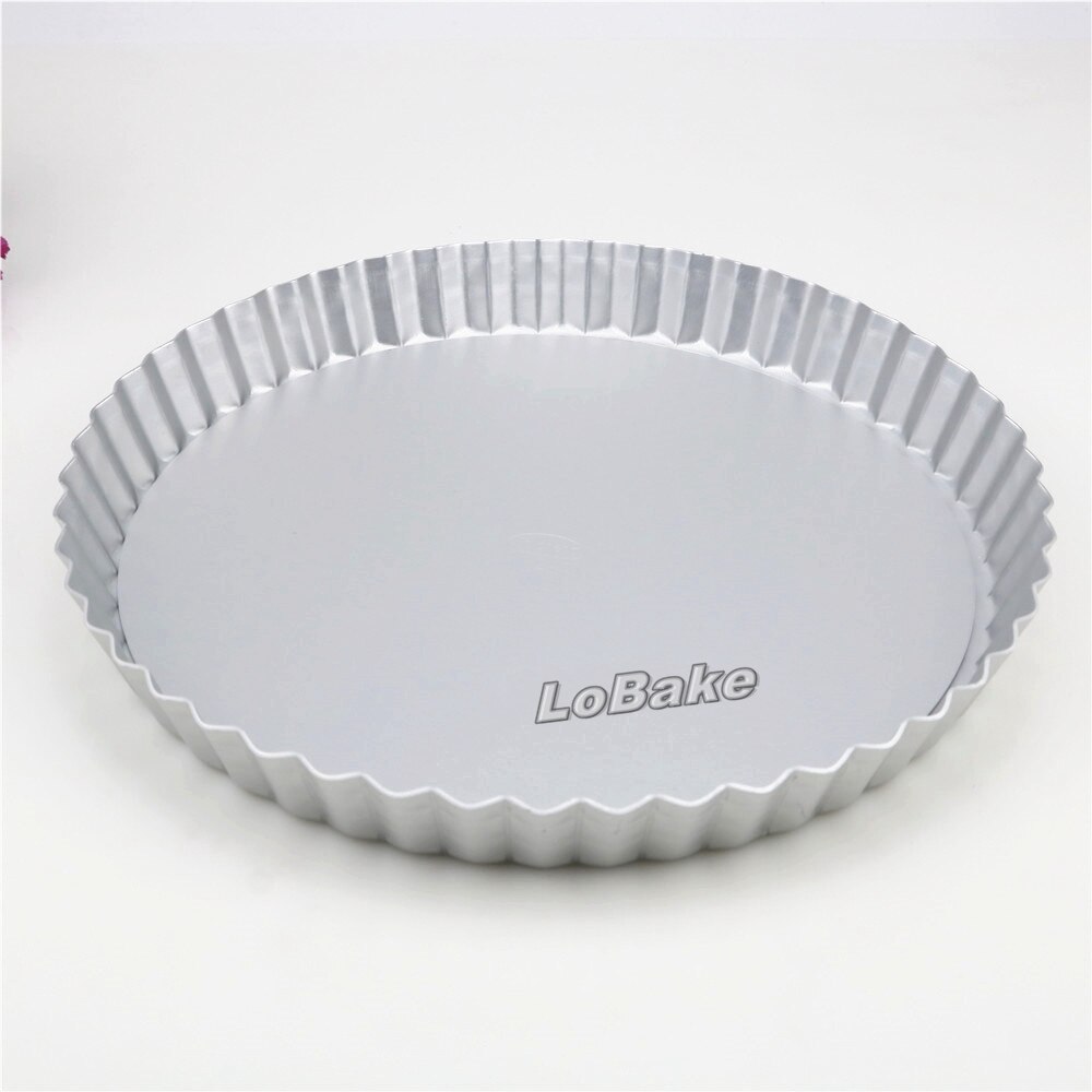 9.5 tum lös botten aluminium anodisering rund krysantemum vågig pajform pizza sten pannkaka cheesecake form disk gör det själv bageri