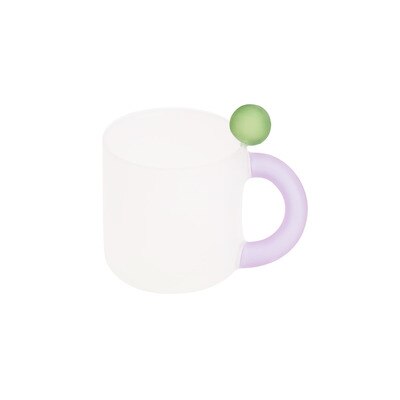 Jelly Beans Fat Mark Cup Glass To Drink Taza Cafe Lovely Ins Manual Color Milk Glass Coffee Cup Lovers: Green