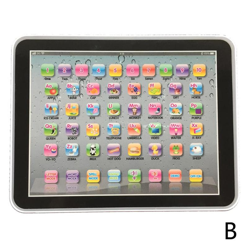 Girls Baby for Kid Electronic Touch Tablet Computer Children Tablet Pad Educational Learning Toys for Boys: black