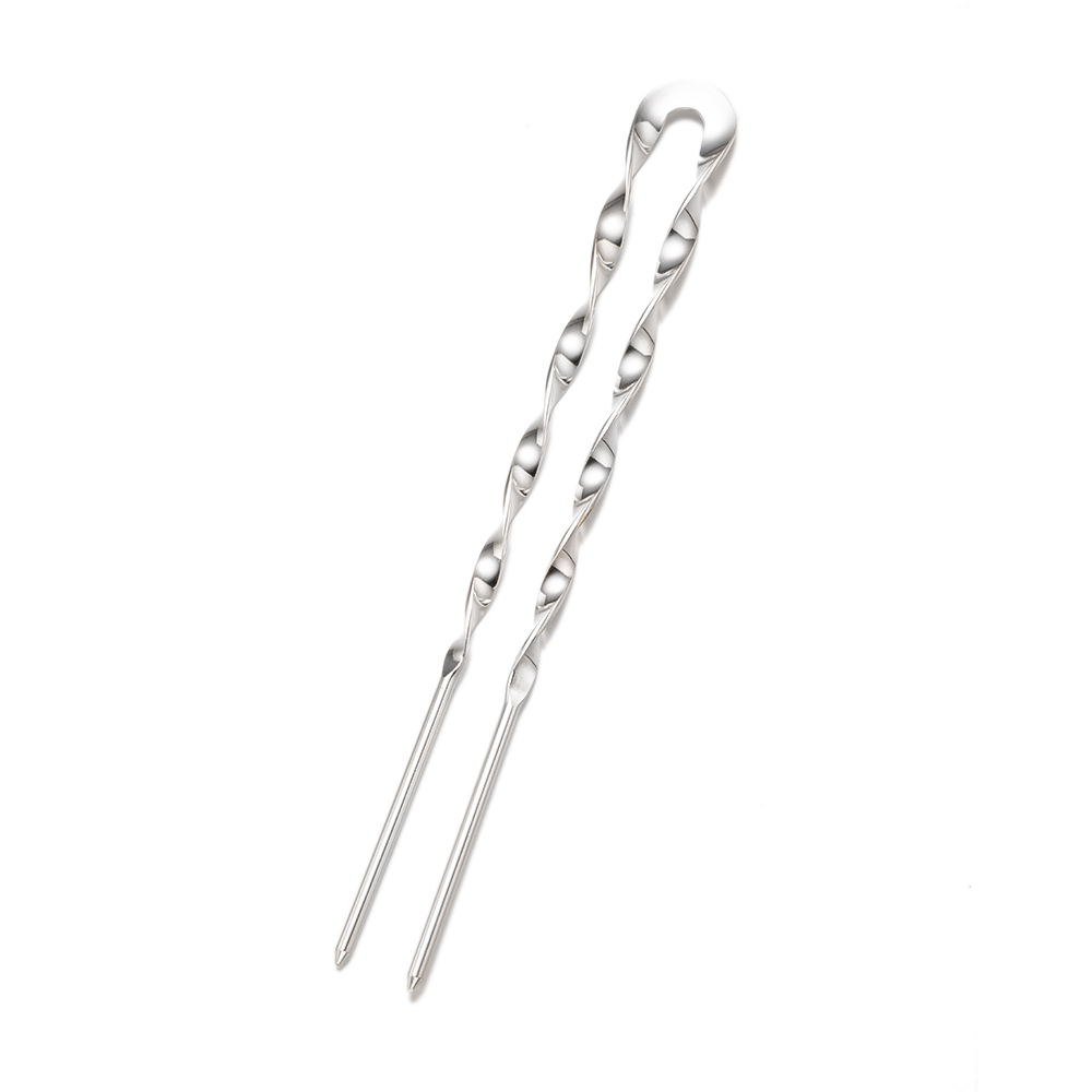 Pinzas para el pelo en forma de U de Metal Vintage para mujer, horquillas para el pelo, palos para el pelo, tocado de estilo para novia, , accesorios decorativos, 1 pieza: Azul cielo