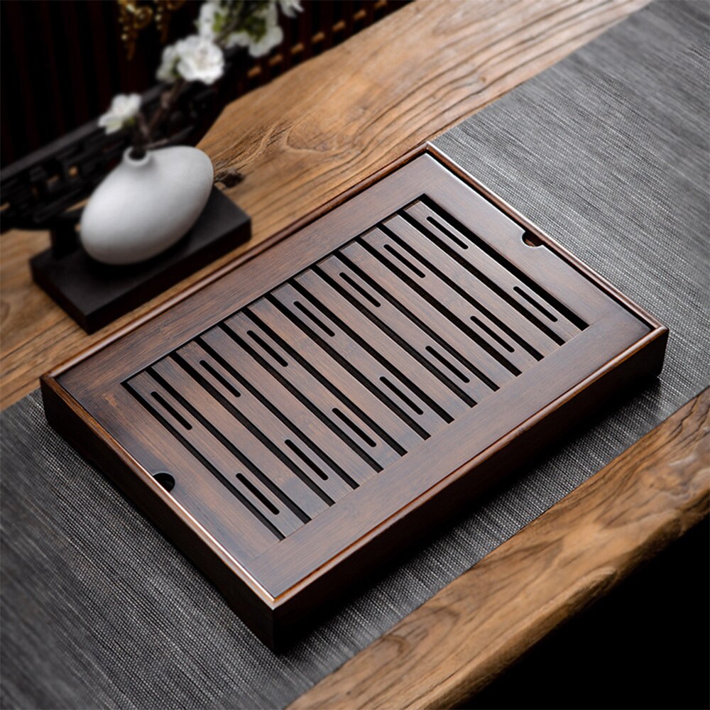 Walnoot Houten Thee Dienblad Chinese Thee Serveren Kung Fu Thee Trays Milieuvriendelijke Tafel Water Opslag Trays Met Water Opslag Theewaar