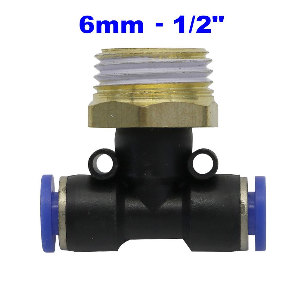 Regulador neumático de flujo de aire 4mm 6mm 8mm 10mm 12mm OD tubo de manguera de Gas ajuste válvula conector 1/8 "1/4" 3/8 "1/2" rosca macho: 6mm - 1I2 inch