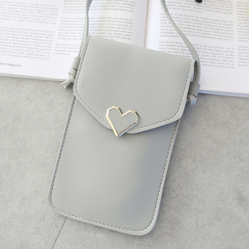 Women Purses Solid Color Leather Shoulder Strap Bag Mobile Phone Big Card Holders Wallet Handbag Pockets for Girls: style2 04