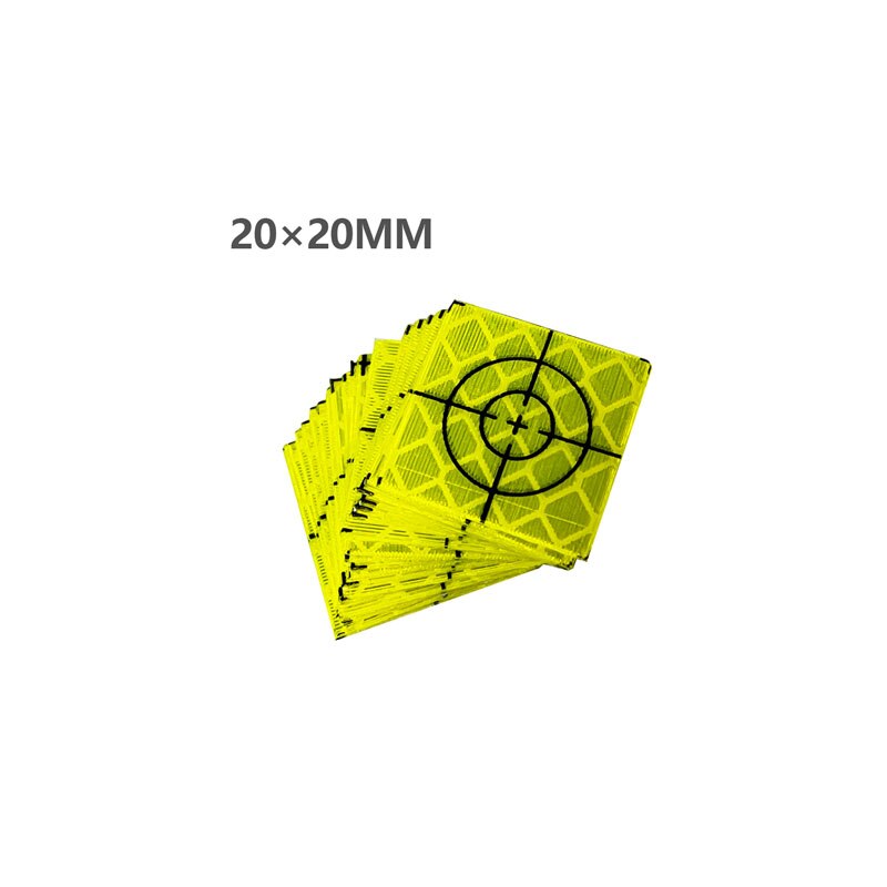 100pcs 60x60mm Reflector Sheet For Total Station Survey geography Fluorescent Green sheet Reflective Sticker size 20 30 40 50 mm: 100PCS 20X20MM