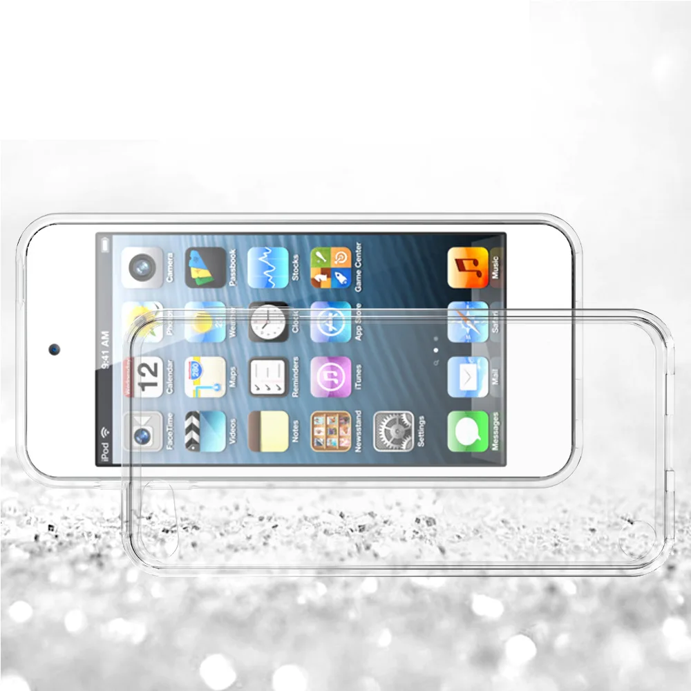 Custodia trasparente per IPod Touch 5 / Touch 6 / Touch 7 Cover ibrida antiurto Telaio morbido in TPU con guscio acrilico rigido trasparente Capa