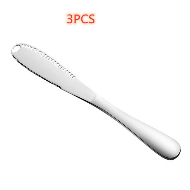 Multifunctional Stainless Steel Butter Cream Knife Cheese Jam Applicator Kitchen Toast Bread Special Tableware Accessories: 3pcs