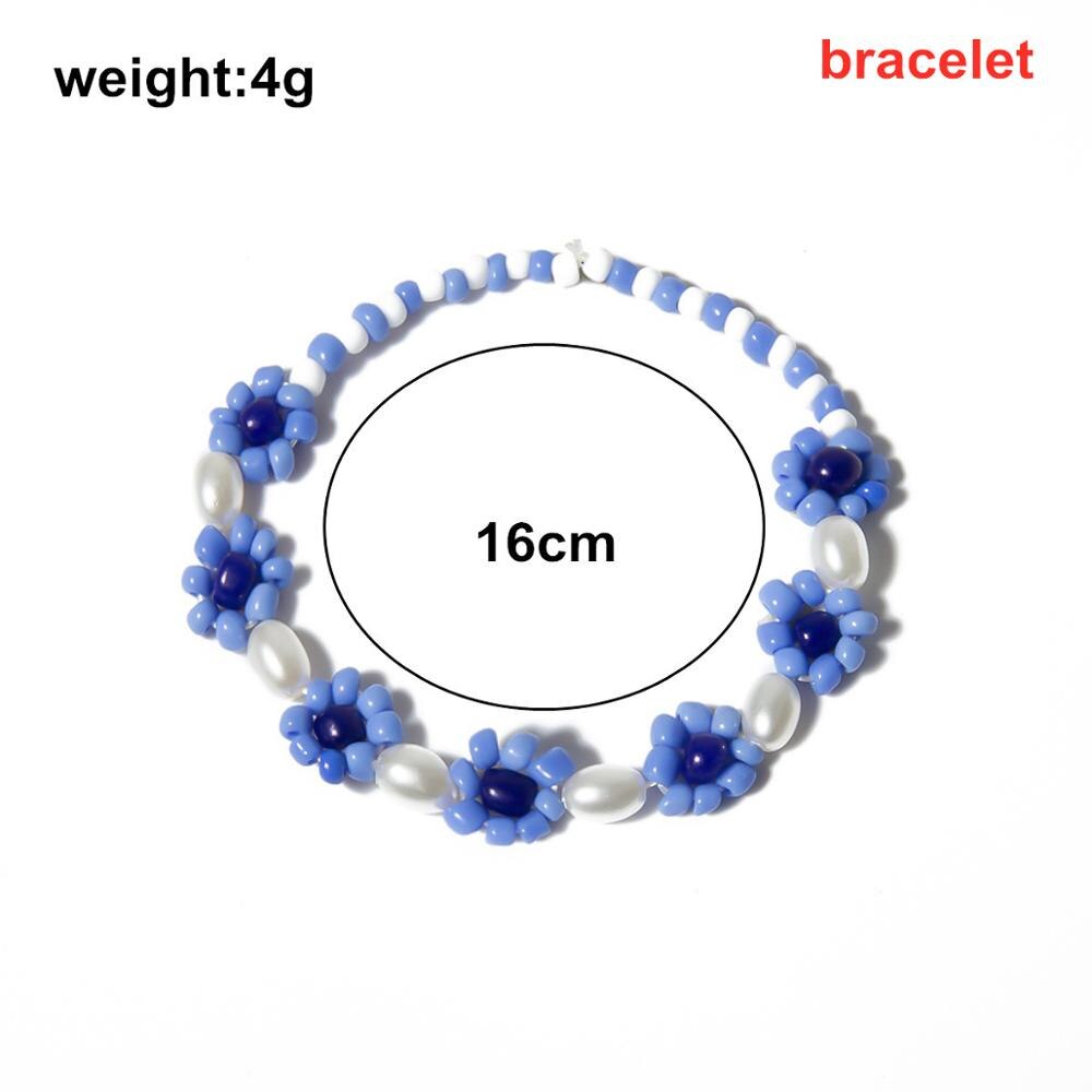 Wgoud Bead Daisy Choker Ketting Bohemian Strand Kleurrijke Seed Bead Korte Ketting Accessoires Voor Vrouwen: 03 bracelet