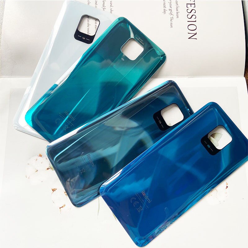 Cover posteriore in vetro per Xiaomi Redmi Note 9 Pro copribatteria custodia posteriore porta pannello in vetro custodia per Redmi Note 9S copribatteria