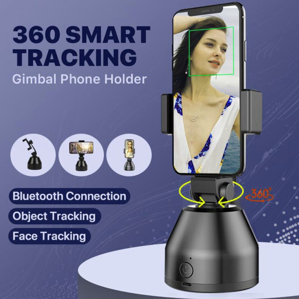 Rotazione a 360 ° Auto Smart Shooting Selfie Stick intelligente segui Gimbal ai-composizione oggetto Tracking Face Tracking Stand