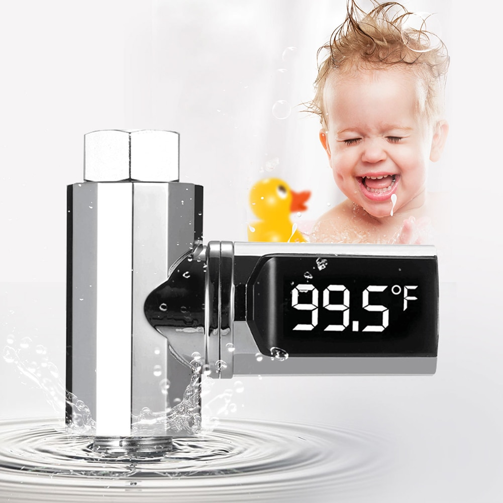 Led Display Water Douche Thermometer Water Temperture Meter Monitor Voor Baby Waterdichte 360 Graden Draaibare Douche Thermometer