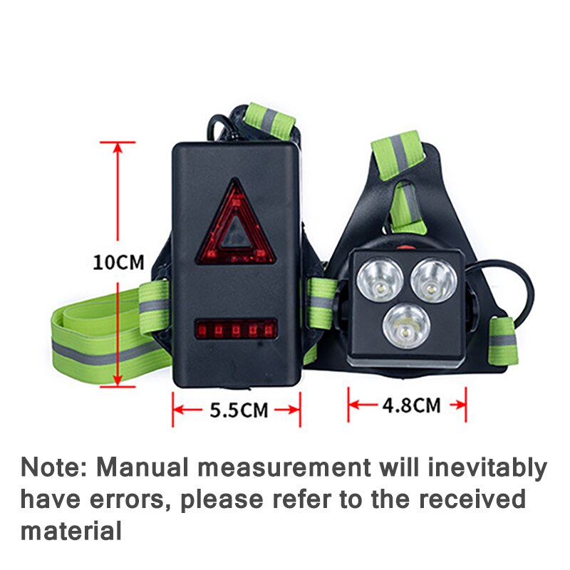 Ładowanie USB światło robić biegania bezpieczeństwo w nocy światło ostrzegawcze doprowadziło latarka na klatkę piersiową na wolnym powietrzu sport latarka jogging kolarstwo latarka rowerowa